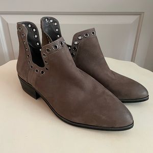 GIANNI BINI GRAY SUEDE BOOTIES